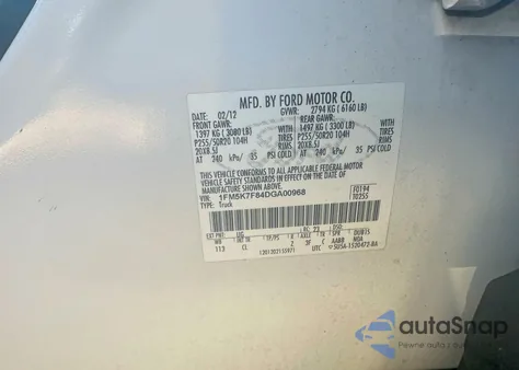 2013 Ford Explorer Limited из США, поврежденный, VIN 1FM5K7F84DGA00968